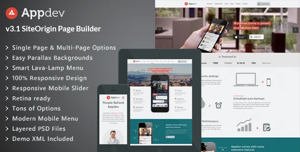 Download Appdev – Mobile App Showcase Premium WordPress Theme Free - Amandi